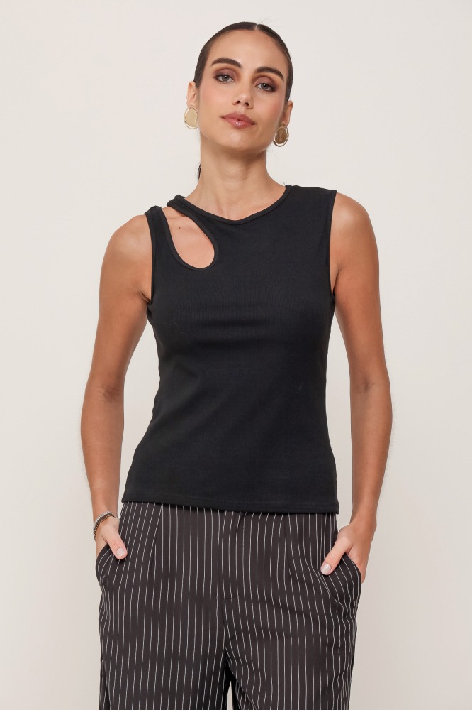 9037185 - Regata Tricô Basic   PRETO