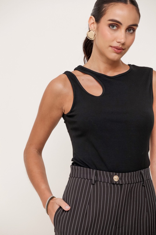 9037185 - Regata Tricô Basic   PRETO