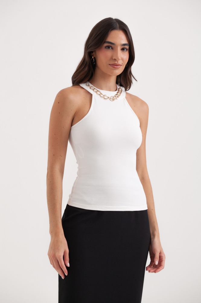 9037199 - Regata Nadador Detalhe Corrente OFF-WHITE 9037199 - Regata Nadador Detalhe Corrente OFF-WHITE