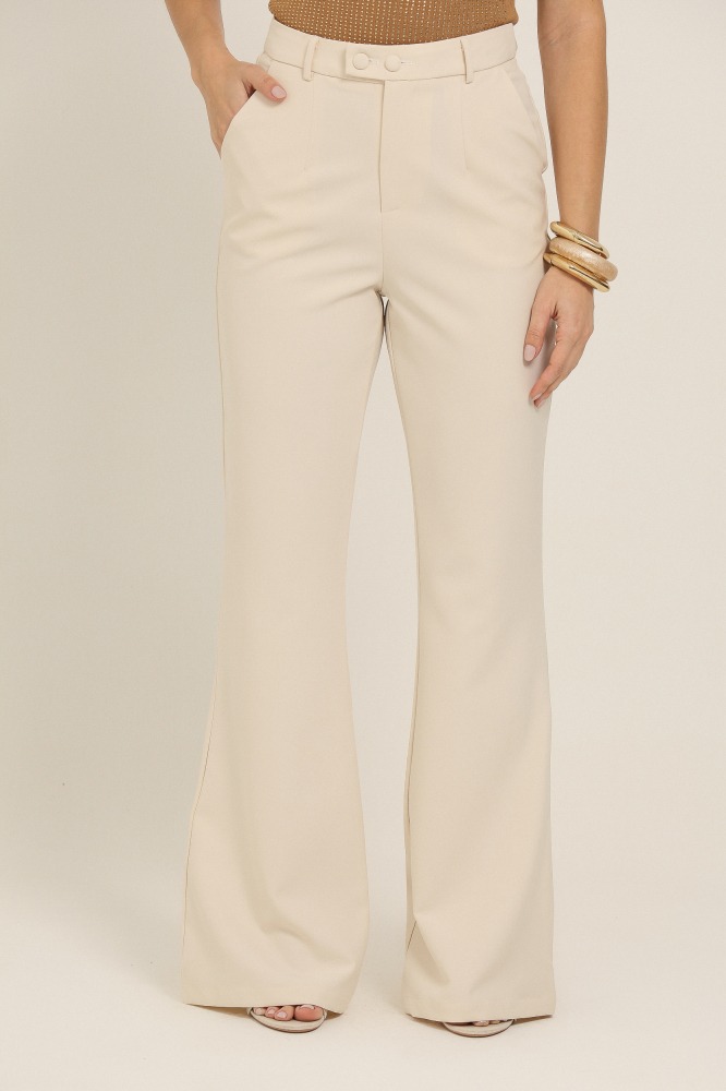 9037203 - Calça Pantalona Alfaiataria AREIA