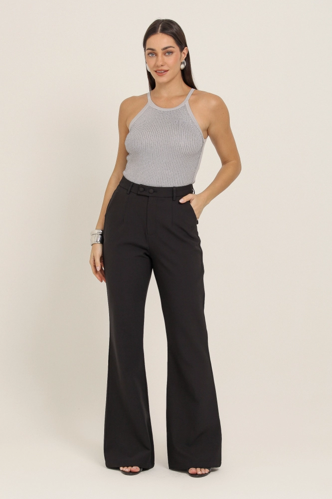 9037203 - Calça Pantalona Alfaiataria PRETO