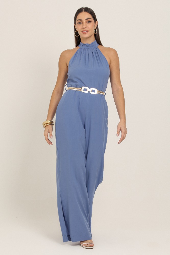 9037211 - Macacão Gola Alta AZUL