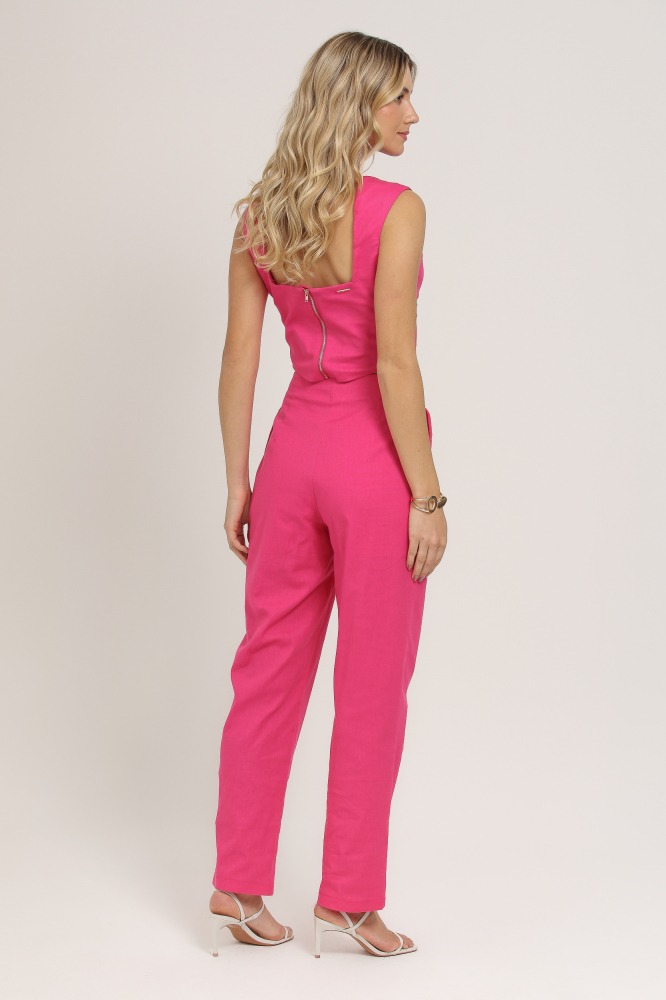 9037214 - Calça Alfaiataria Detalhe Cós  ROSA