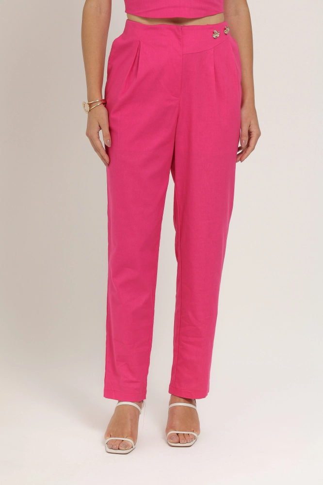 9037214 - Calça Alfaiataria Detalhe Cós ROSA 9037214 - Calça Alfaiataria Detalhe Cós ROSA - Imagem 2
