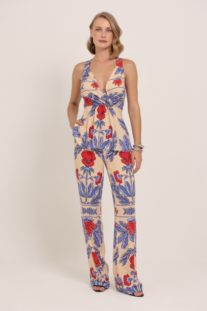 9037218 - Regata Estampa Jardins Do Sul BEGE