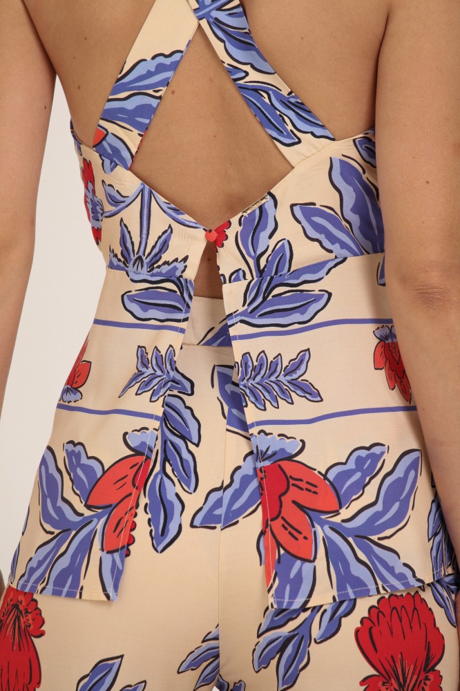 9037218 - Regata Estampa Jardins Do Sul BEGE