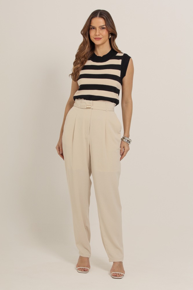 9037223 - Regata Tricô Listrada Canelada  PRETO