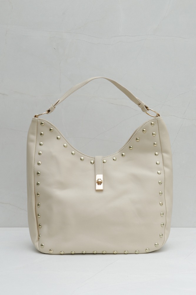 9037242 - Bolsa Oval Tachas BEGE 9037242 - Bolsa Oval Tachas BEGE