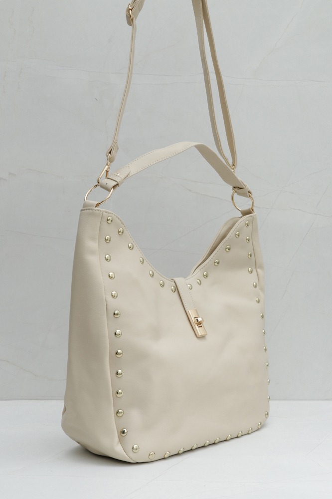 9037242 - Bolsa Oval Tachas BEGE 9037242 - Bolsa Oval Tachas BEGE