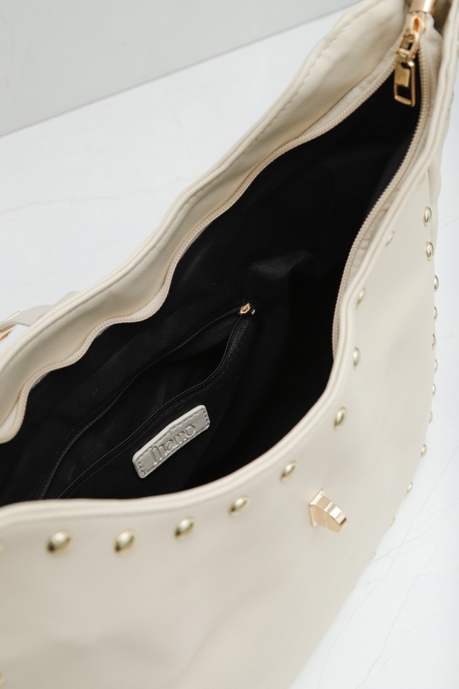 9037242 - Bolsa Oval Tachas BEGE 9037242 - Bolsa Oval Tachas BEGE