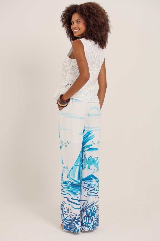 9037247 - Calça Estampa Maré Náutica BRANCO