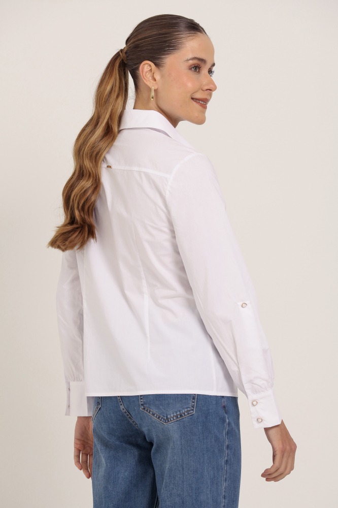 9037267 - Camisa Tricoline Manga Longa BRANCO 9037267 - Camisa Tricoline Manga Longa BRANCO