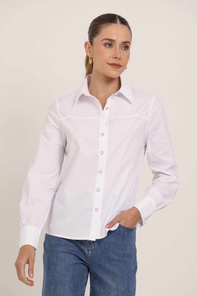 9037267 - Camisa Tricoline Manga Longa BRANCO 9037267 - Camisa Tricoline Manga Longa BRANCO