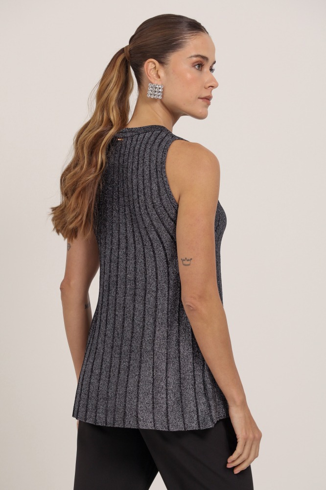 9037299 - Regata Tricô Brilhante PRETO