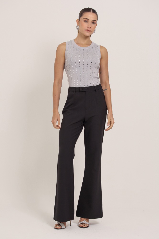 9037304 - Regata Tricô Com Brilho CINZA 9037304 - Regata Tricô Com Brilho CINZA