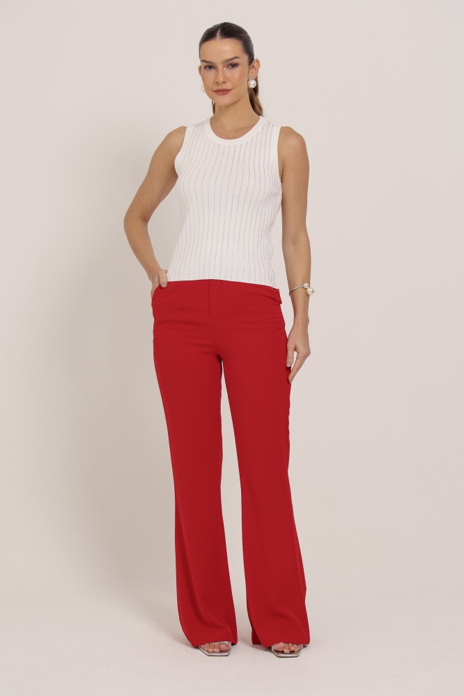 9037305 - Regata Tricô Com Brilho OFF-WHITE