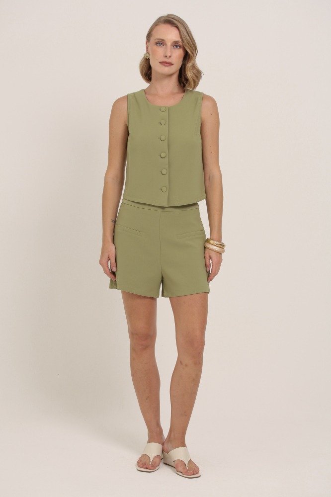 9037316 - Shorts Alfaiataria VERDE 