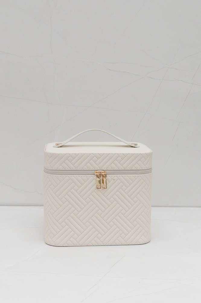 9037328 - Necessaire Organizadora Com Divisória E Espelho OFF-WHITE