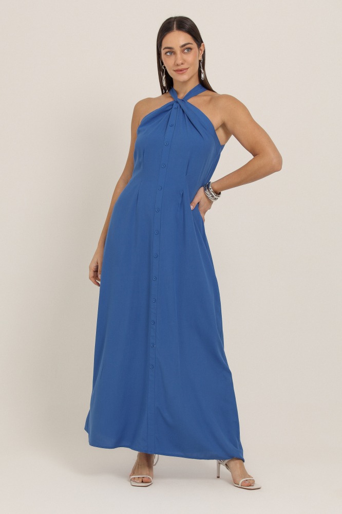 9037345 - Vestido Longo Cava Americana AZUL