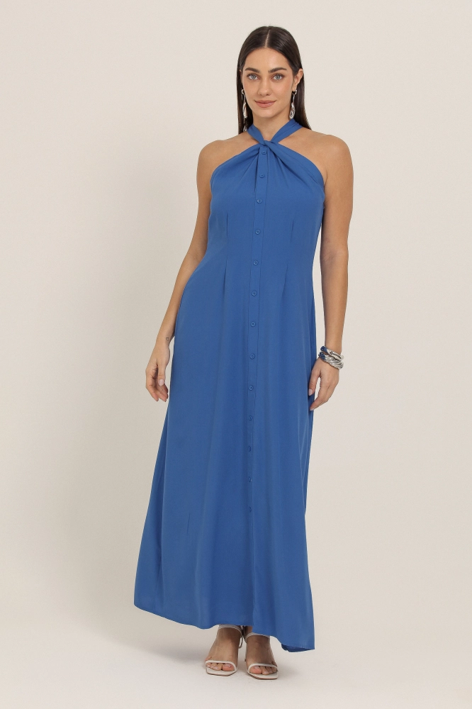 9037345 - Vestido Longo Cava Americana AZUL
