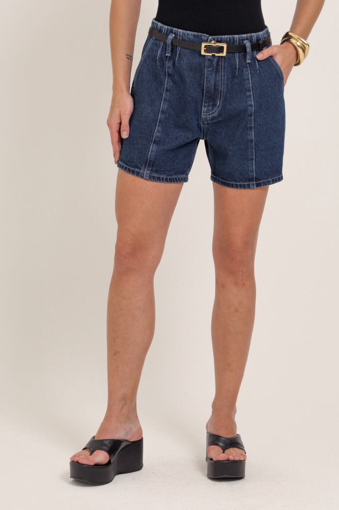 9037358 - Shorts Jeans Básico S/ Cós Com Cinto JEANS 9037358 - Shorts Jeans Básico S/ Cós Com Cinto JEANS
