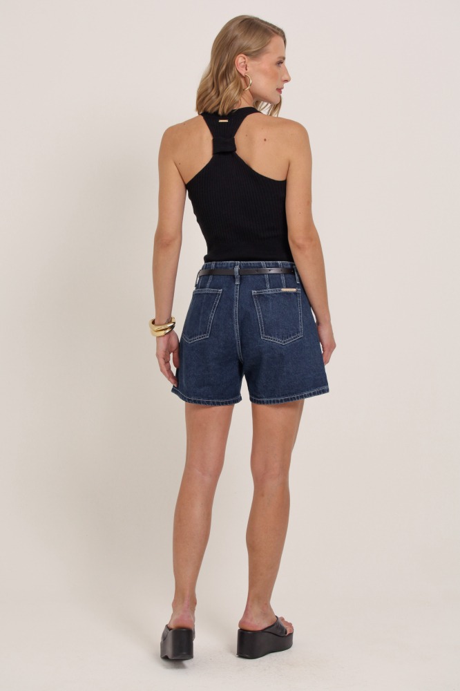 9037358 - Shorts Jeans Básico S/ Cós Com Cinto JEANS 9037358 - Shorts Jeans Básico S/ Cós Com Cinto JEANS