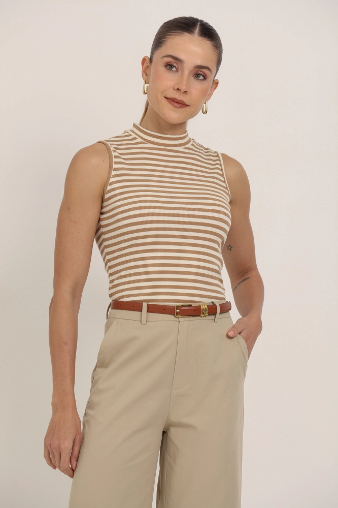 9037375 - Regata Canelada Listrada BEGE