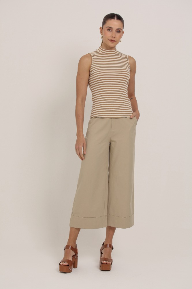 9037375 - Regata Canelada Listrada BEGE 9037375 - Regata Canelada Listrada BEGE