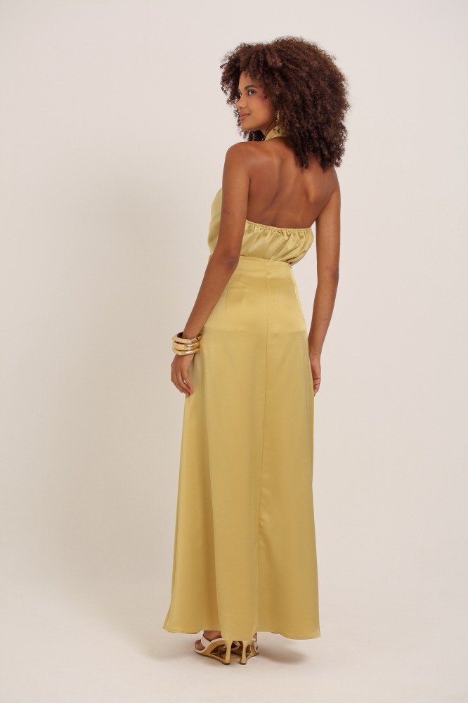 9037383 - Saia Longa Acetinada AMARELO