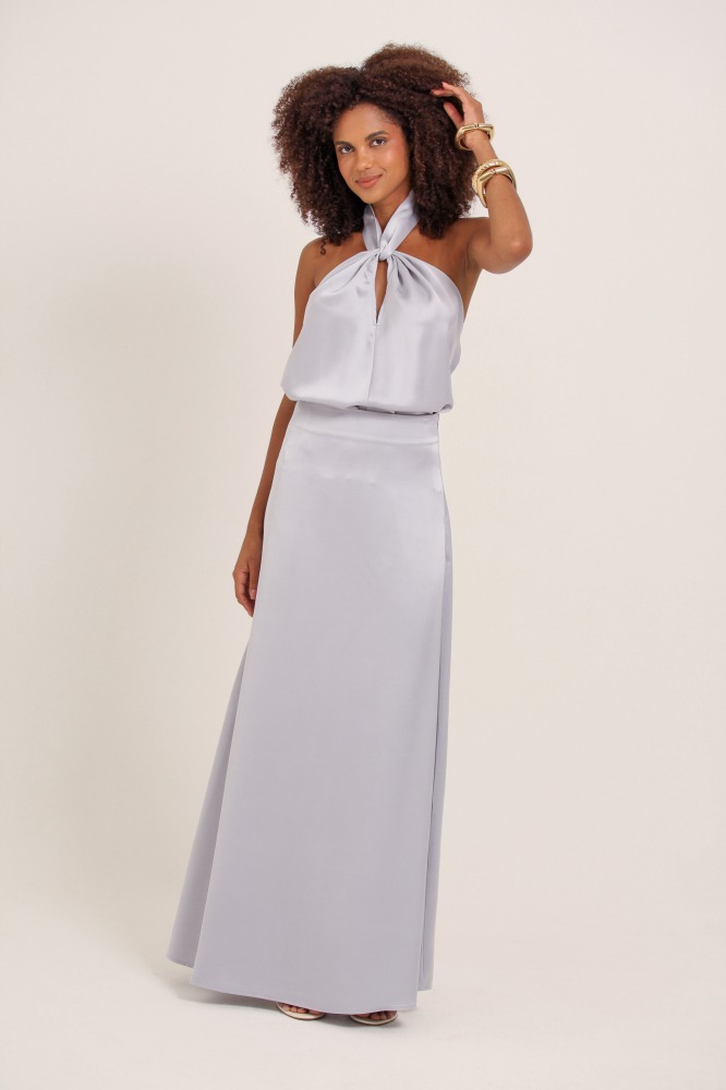 9037383 - Saia Longa Acetinada PRATA 9037383 - Saia Longa Acetinada PRATA