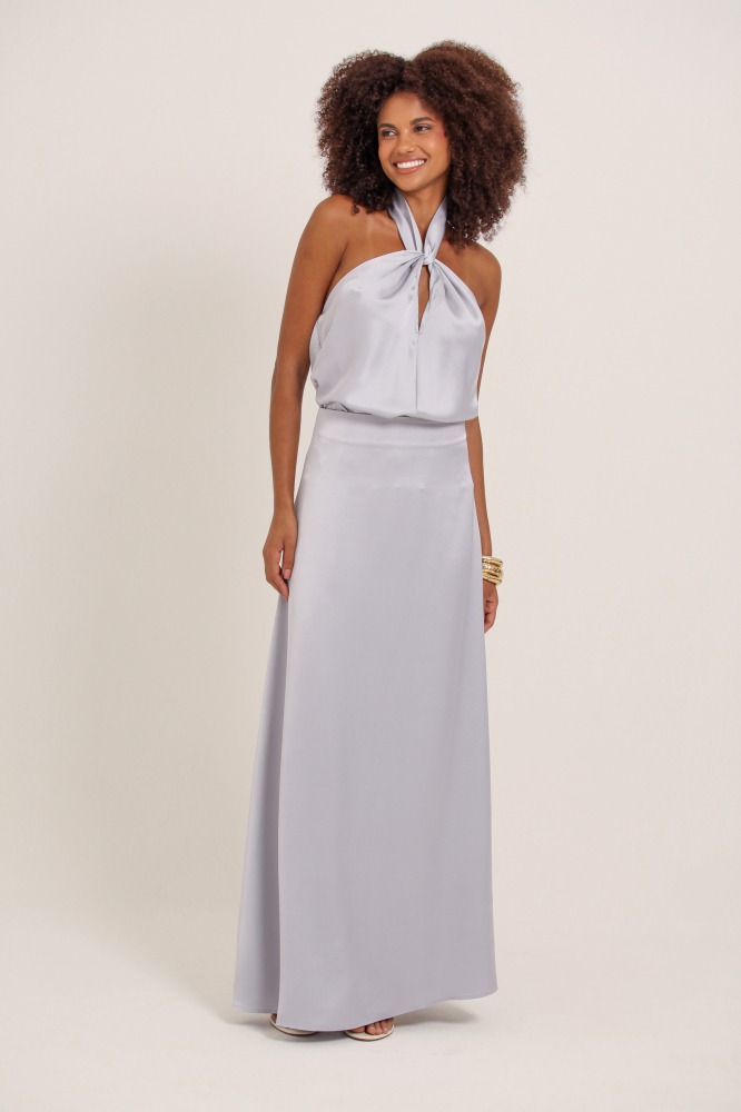 9037383 - Saia Longa Acetinada PRATA 9037383 - Saia Longa Acetinada PRATA