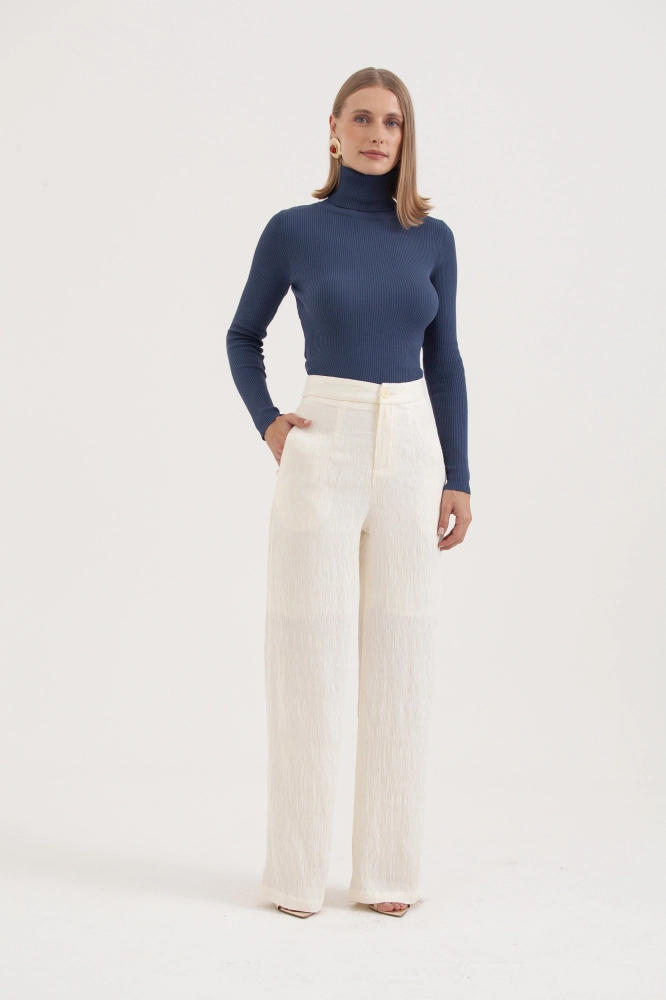 9037399 - Calça Anarruga OFF-WHITE 9037399 - Calça Anarruga OFF-WHITE - Imagem 1