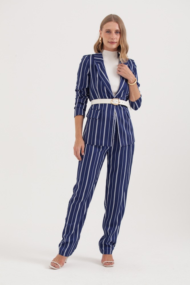 9037412 - Blazer Listrado Ajustado MARINHO 9037412 - Blazer Listrado Ajustado MARINHO
