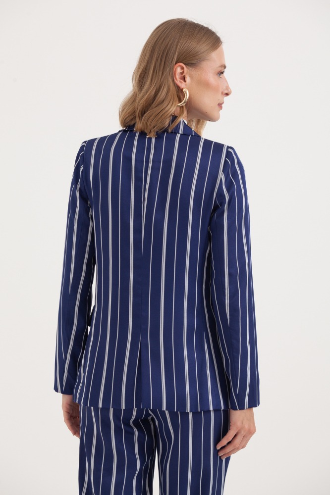 9037412 - Blazer Listrado Ajustado MARINHO 9037412 - Blazer Listrado Ajustado MARINHO