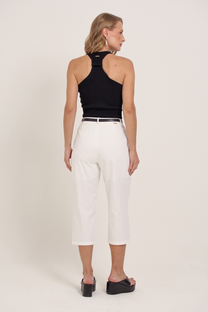 9037414 - Calça Capri Martingale No Bolso BRANCO 9037414 - Calça Capri Martingale No Bolso BRANCO