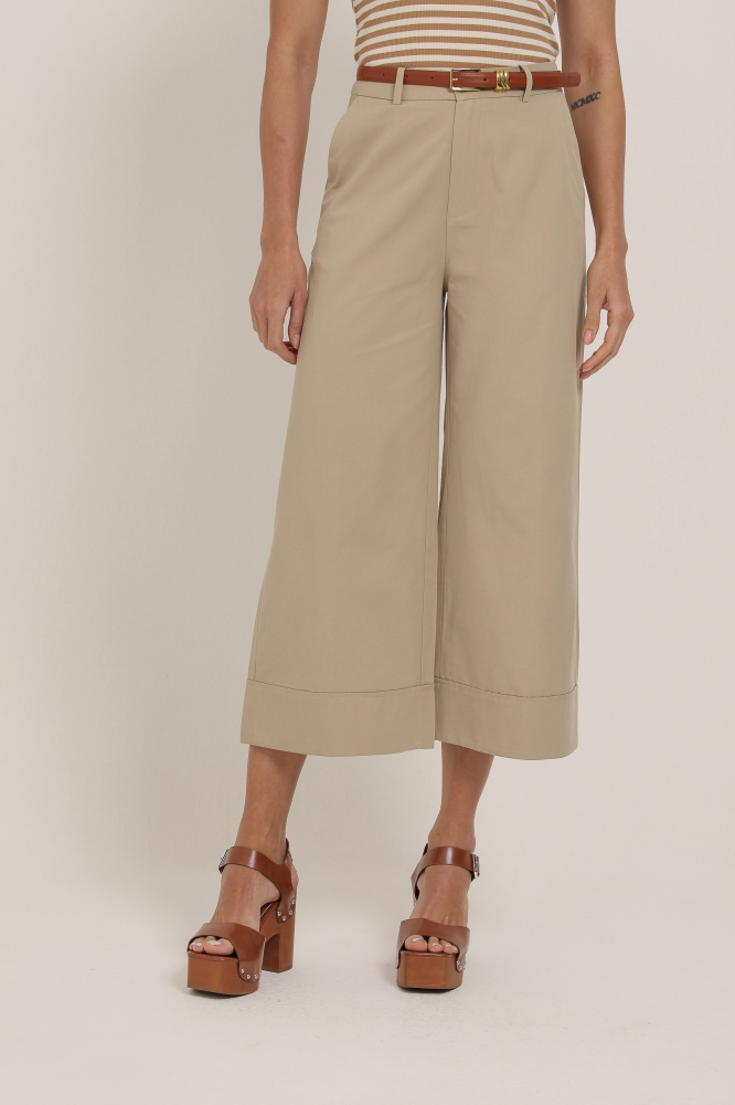 9037415 -  Calça Chino Pantacourt Barra Italiana CAQUI