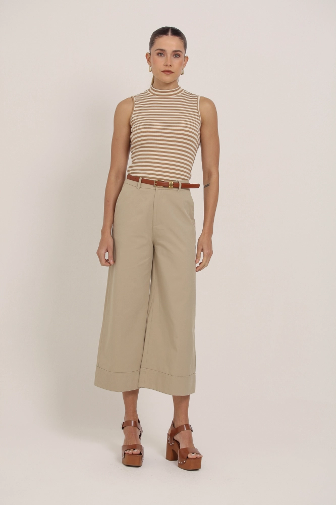 9037415 -  Calça Chino Pantacourt Barra Italiana CAQUI