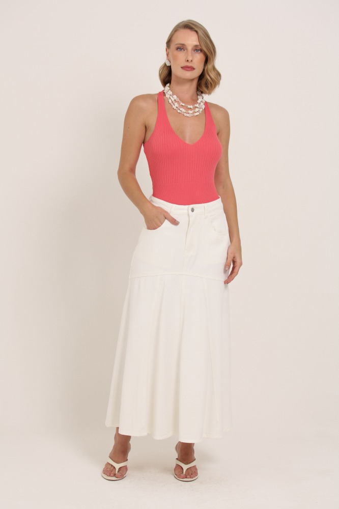 9037417 - Regata Tricot Detalhe Costas GOIABA 9037417 - Regata Tricot Detalhe Costas GOIABA