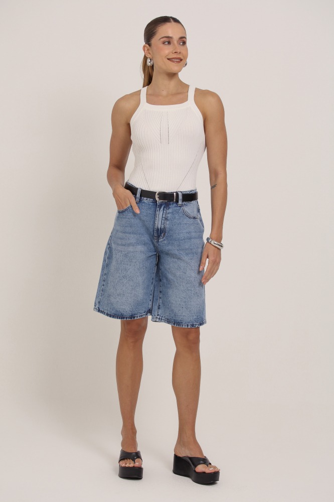 9037424 - Regata Tricot Decote Reto OFF-WHITE