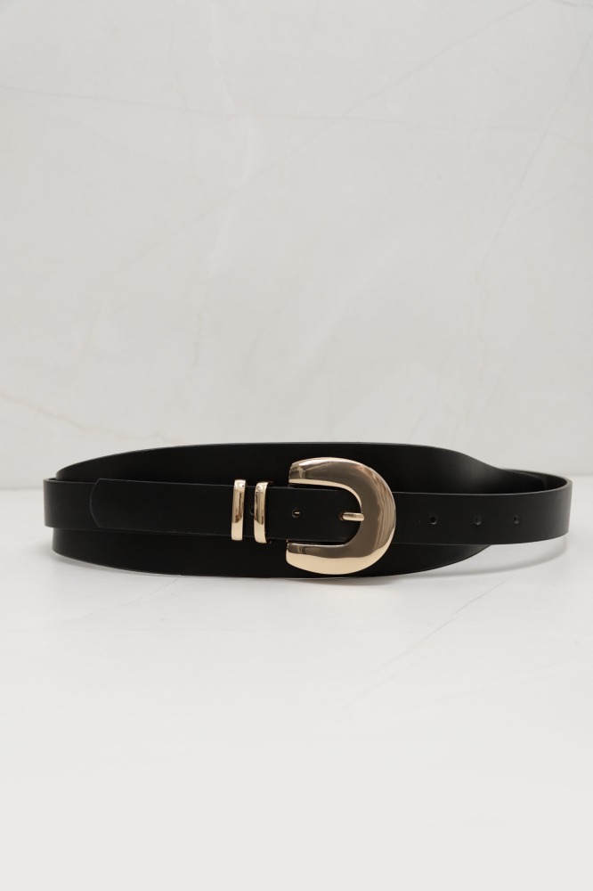 9037462 - Cinto PU Largo com Passantes PRETO 9037462 - Cinto PU Largo com Passantes PRETO