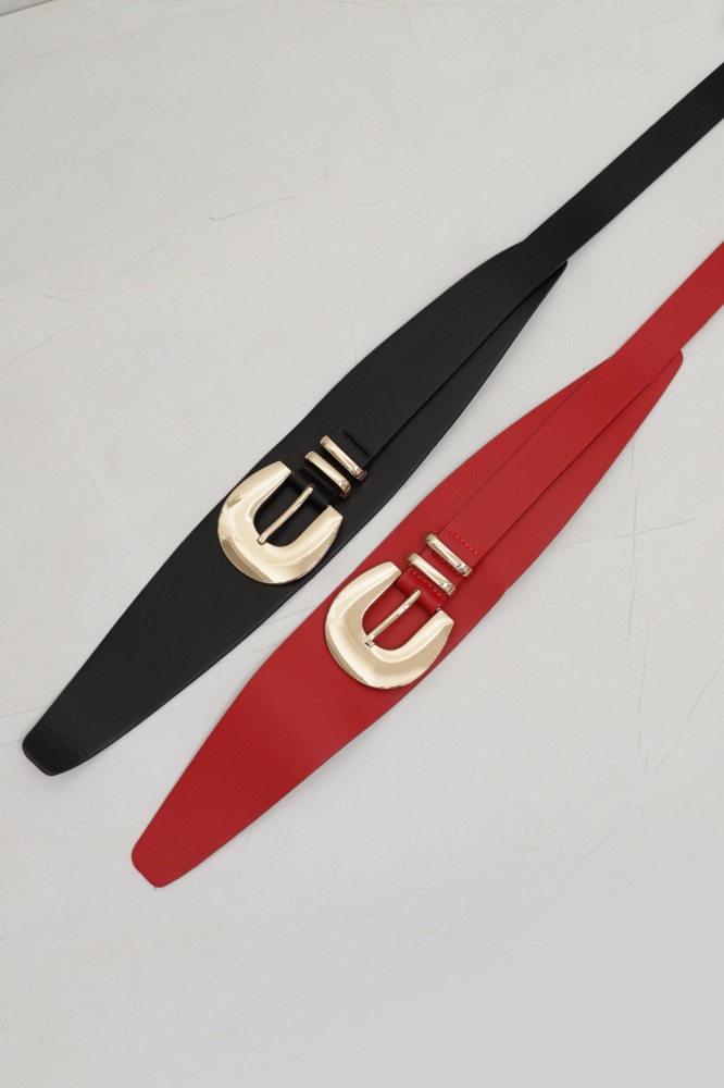 9037462 - Cinto PU Largo com Passantes PRETO 9037462 - Cinto PU Largo com Passantes PRETO