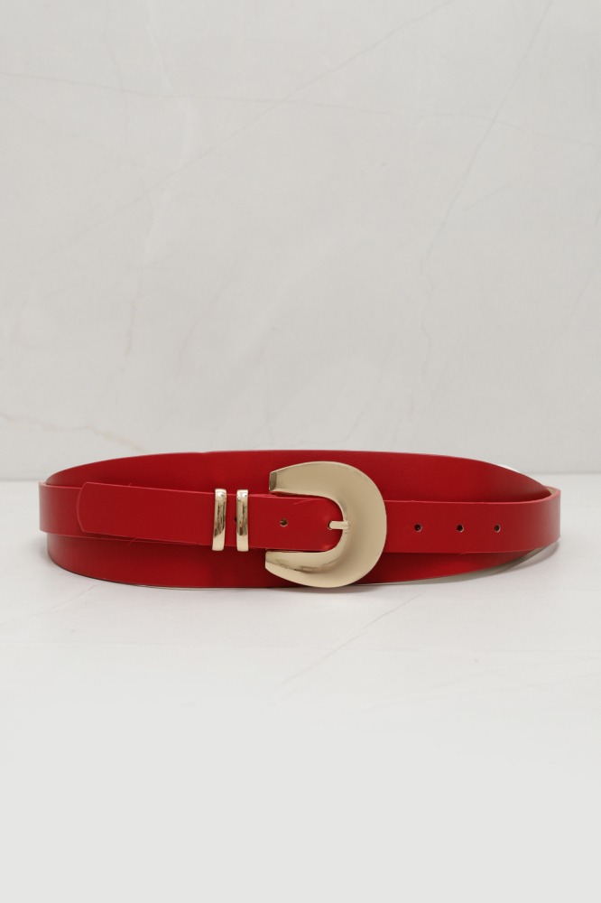 9037462 - Cinto PU Largo com Passantes VERMELHO 9037462 - Cinto PU Largo com Passantes VERMELHO