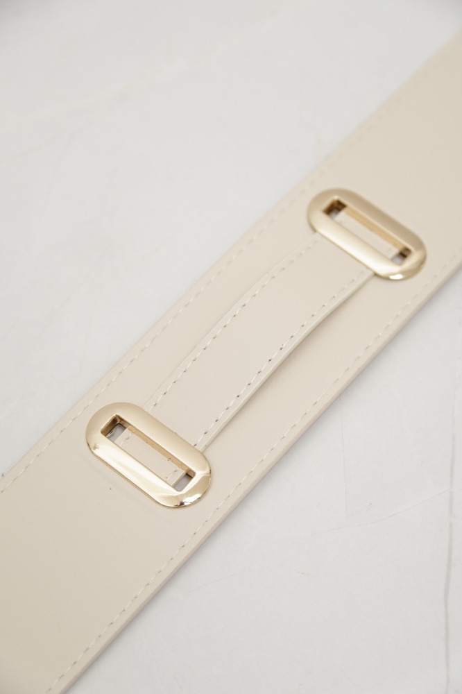 9037464 - Cinto PU com Detalhes Laterais BEGE 9037464 - Cinto PU com Detalhes Laterais BEGE