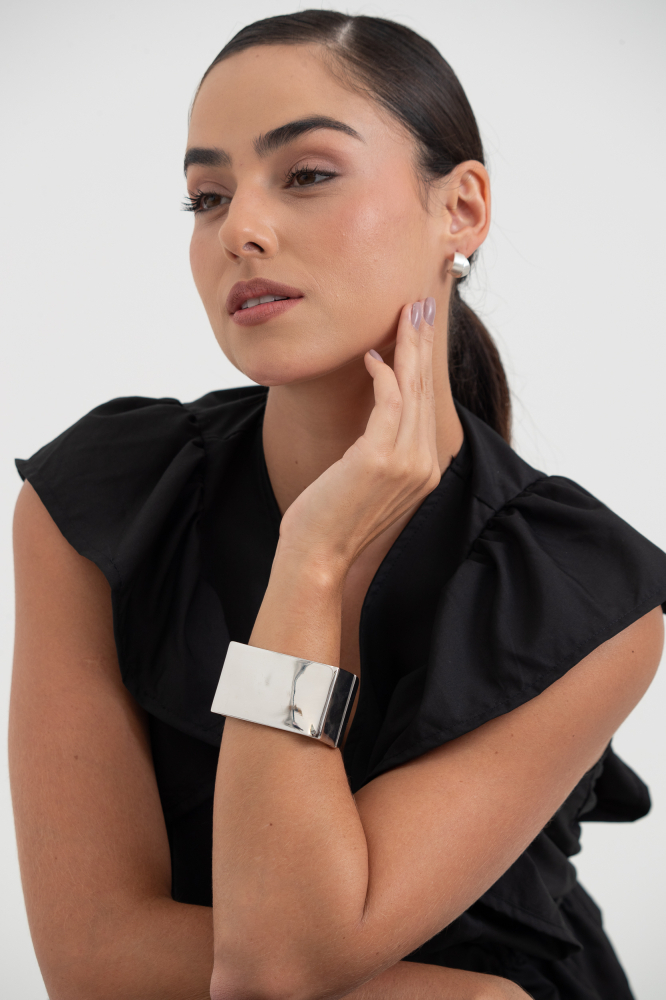 9037474 - Bracelete Largo Quadrado PRATA 9037474 - Bracelete Largo Quadrado PRATA