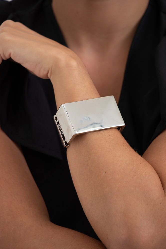 9037474 - Bracelete Largo Quadrado PRATA 9037474 - Bracelete Largo Quadrado PRATA