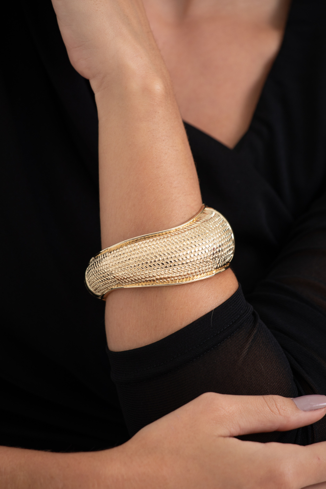 9037479 - Bracelete Texturizado DOURADO 9037479 - Bracelete Texturizado DOURADO