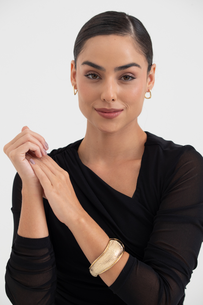 9037479 - Bracelete Texturizado DOURADO 9037479 - Bracelete Texturizado DOURADO