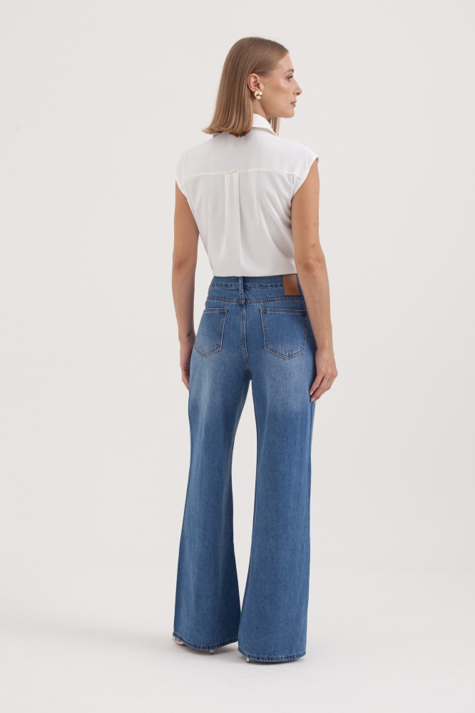 9037499 - Calça Jeans Bolso Detalhe Trança JEANS 9037499 - Calça Jeans Bolso Detalhe Trança JEANS