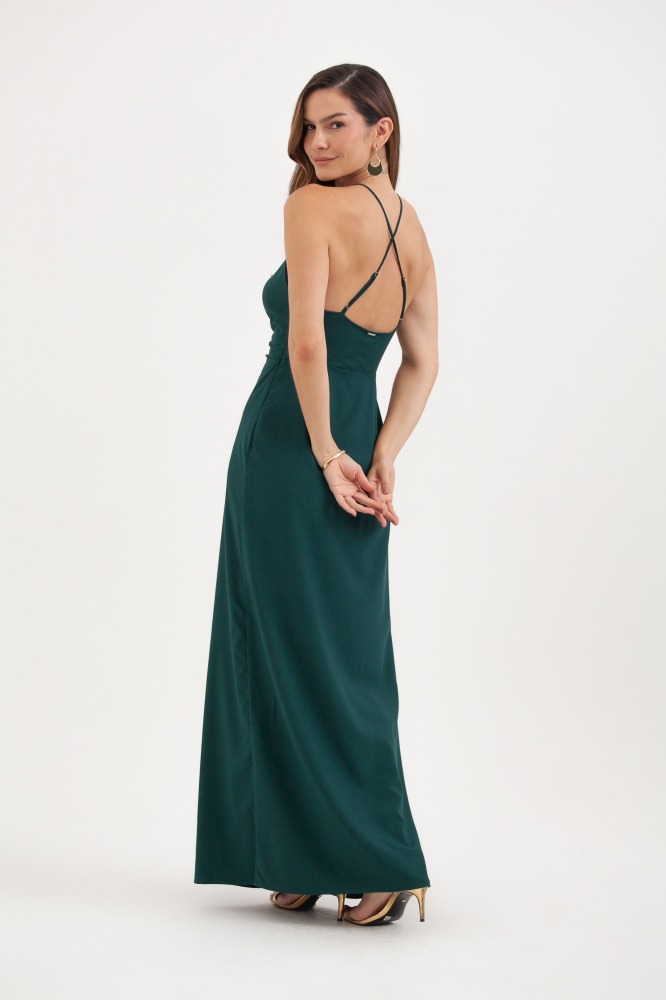 9037508 - Vestido Com Macramê E Franzido No Busto VERDE 9037508 - Vestido Com Macramê E Franzido No Busto VERDE