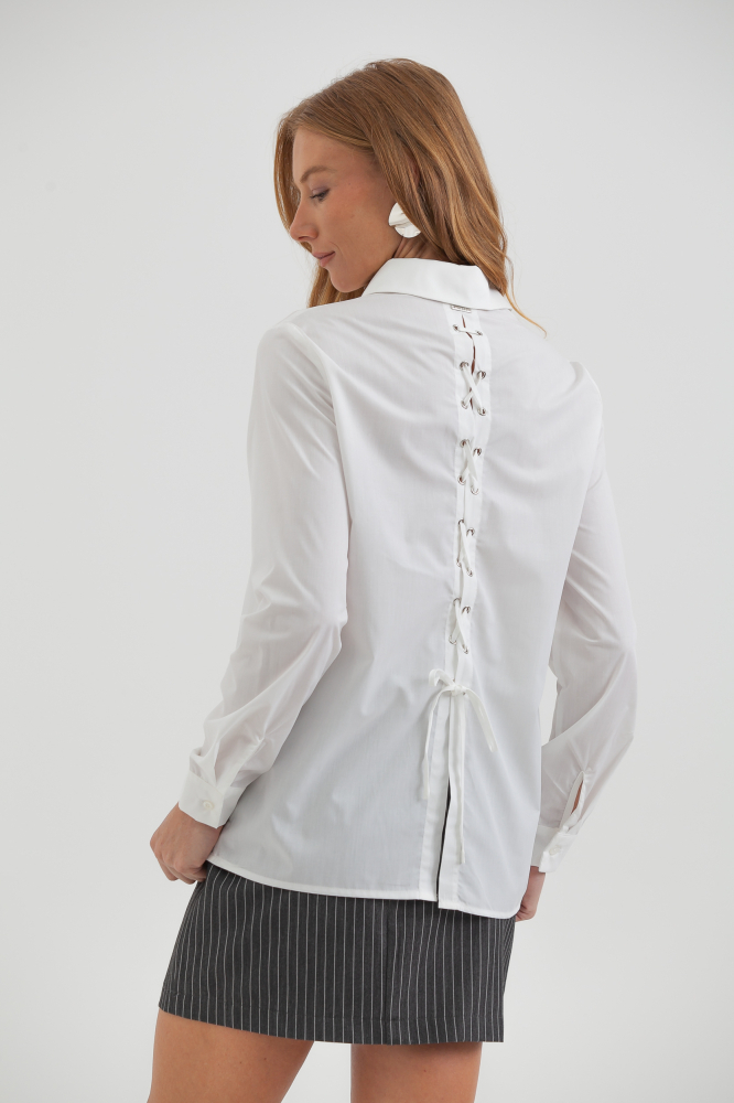 9037531 - Camisa Amarração Costas BRANCO 9037531 - Camisa Amarração Costas BRANCO